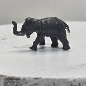 Vintage Miniature Plastic Elephant Figurine - Made in Hong Kong [ Read Details ]